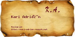 Kari Adrián névjegykártya