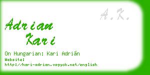 adrian kari business card